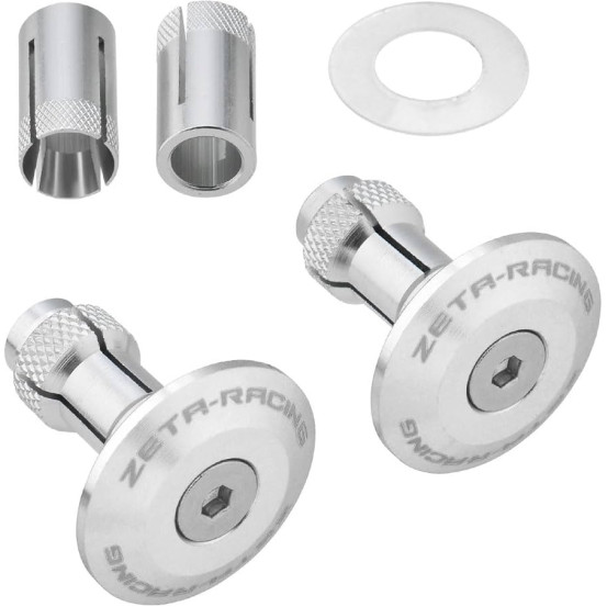 Embouts de guidon ZETA 35mm Argent la paire