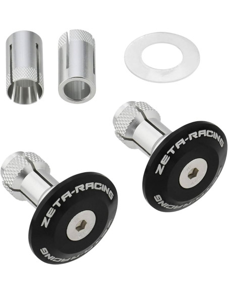 Embouts de guidon ZETA 35mm Noir la paire