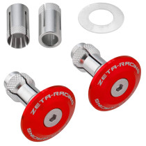 Embouts de guidon ZETA 35mm Rouge la paire