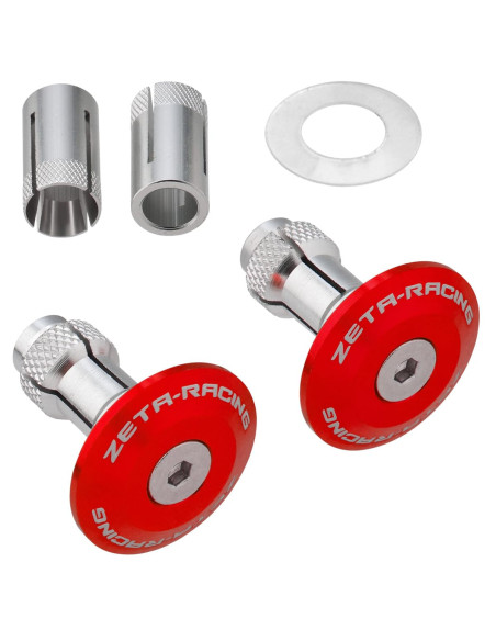 Embouts de guidon ZETA 35mm Rouge la paire