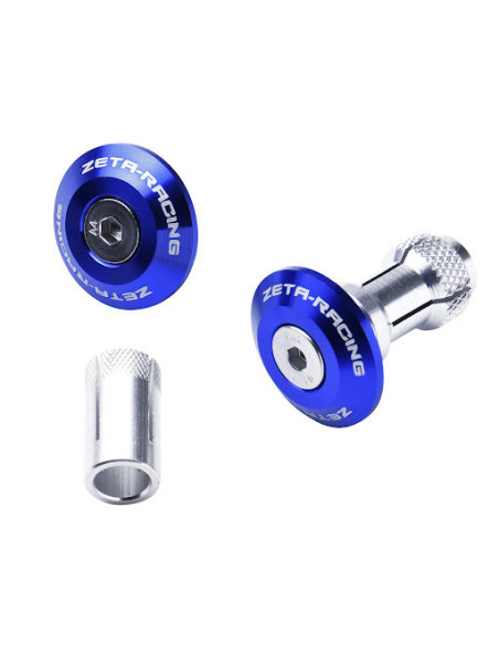 Embouts de guidon ZETA 35mm Bleu la paire