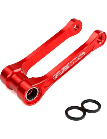 Biellette de rabaissement d'amortisseur ZETA Honda 250 CRF-R 2018 450 CRF-R 2017-2018 Rouge - 30mm