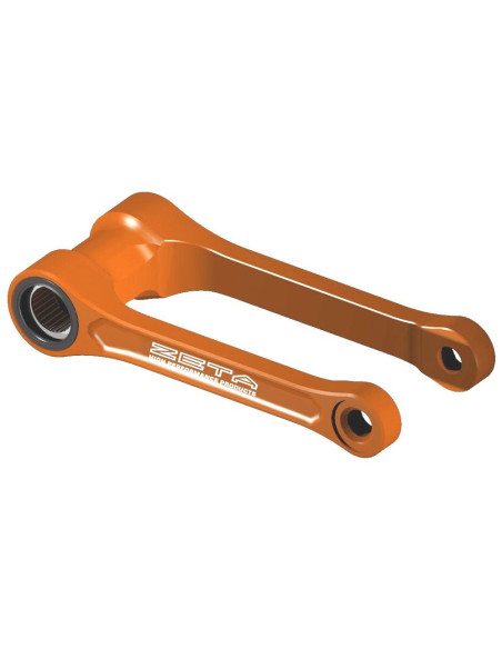 Biellette de rabaissement d'amortisseur ZETA KTM 125/150 SX 2016-17, 250/350/450 SXF 2016-17 Orange -30mm