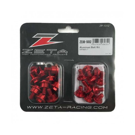 Kit vis ZETA pour plastiques HONDA 450 CRF 2017 Rouge
