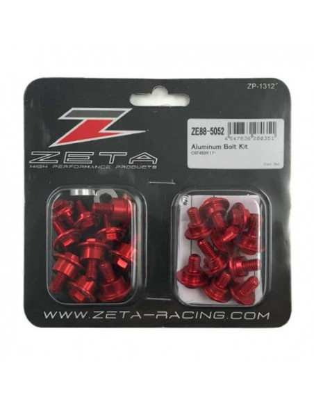Kit vis ZETA pour plastiques HONDA 450 CRF 2017 Rouge