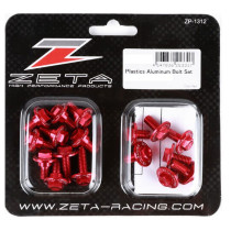 Kit vis ZETA pour plastiques Kawasaki KX 250 F 2005-16, KX 450 F 2012-15 Rouge