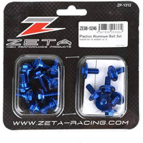 Kit vis ZETA pour plastiques Kawasaki 250 KXF 2005-16, KX 450 F 2012-15 Bleu