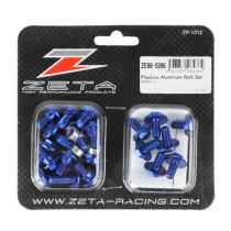 Kit vis ZETA pour plastiques Kawasaki 250 KXF 2017-2018 Bleu
