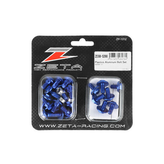 Kit vis ZETA pour plastiques Kawasaki 250 KXF 2017-2018 Bleu