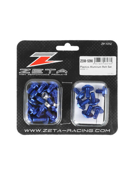 Kit vis ZETA pour plastiques Kawasaki 250 KXF 2017-2018 Bleu