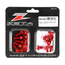 Kit vis ZETA pour plastiques Suzuki 250 RMZ 2010-2017, 450 RMZ 2011-17 Rouge
