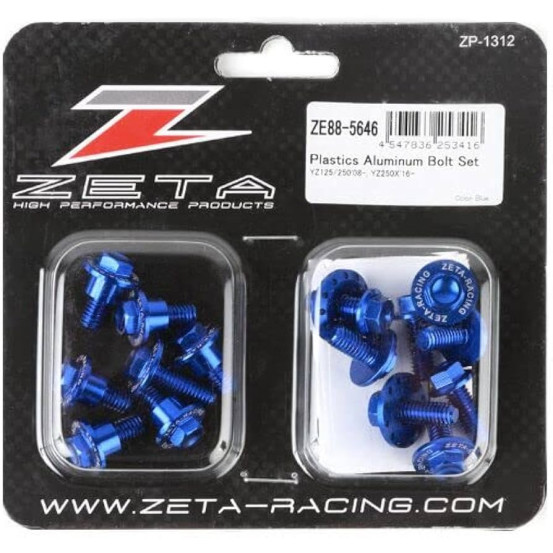 Kit vis ZETA pour plastiques Suzuki 250 RMZ 2010-2017, 450 RMZ 2011-17 Bleu