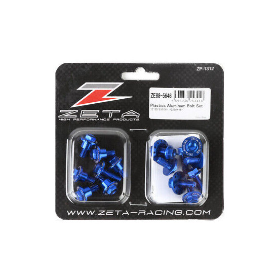 Kit vis ZETA pour plastiques Yamaha YZ 125/250 Bleu 2008-2021 Bleu
