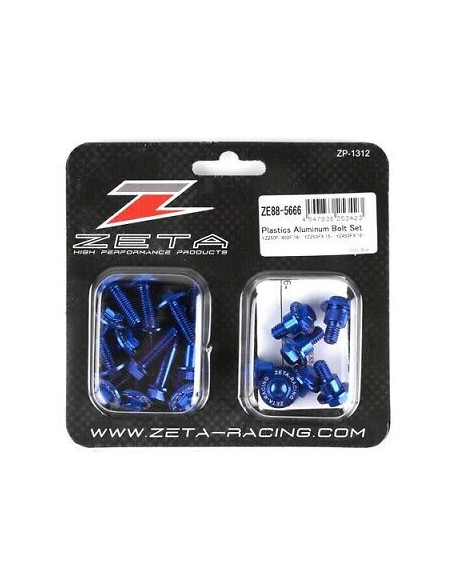 Kit vis ZETA pour plastiques Yamaha YZF 250/450 2014-2017 Bleu