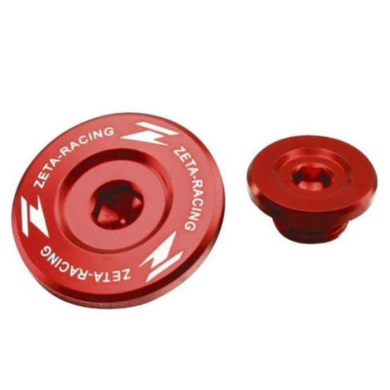 Kit bouchons carters moteur Zeta Honda CRF 150/250/450 R 2002-16, CRF 450 X 2005-16, XR 250/450, TRX 400/450 Rouge