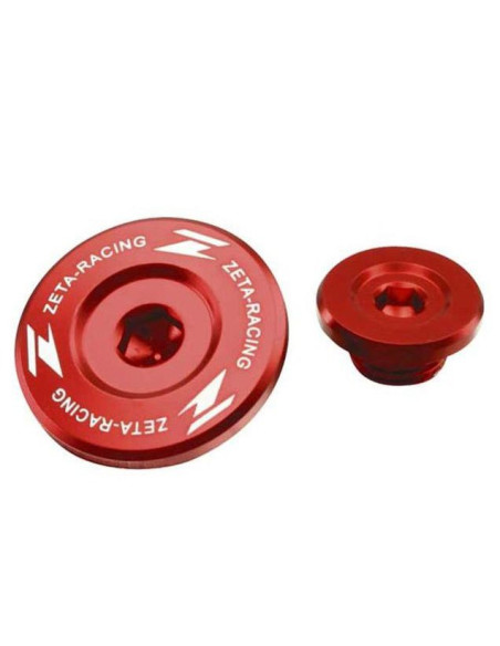 Kit bouchons carters moteur Zeta Honda CRF 150/250/450 R 2002-16, CRF 450 X 2005-16, XR 250/450, TRX 400/450 Rouge