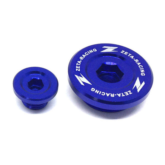 Kit bouchons carters moteur Zeta Suzuki RMZ 250 2007-17, 450 RMZ 2005-17, 450 RMX-Z 2010-17 Bleu