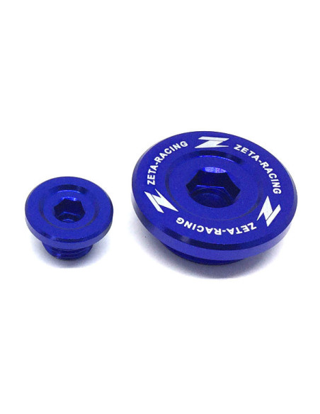 Kit bouchons carters moteur Zeta Suzuki RMZ 250 2007-17, 450 RMZ 2005-17, 450 RMX-Z 2010-17 Bleu