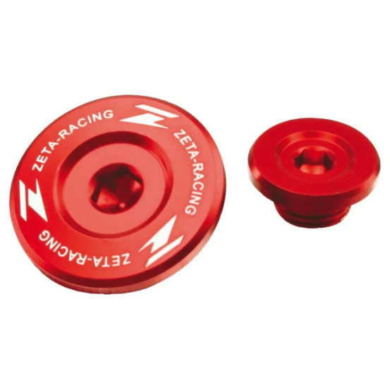 Kit bouchons carters moteur Zeta Suzuki 400 DRZ 2000-16, Kawasaki 400 KFX 2003-06 Rouge