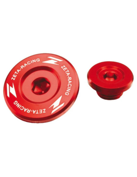 Kit bouchons carters moteur Zeta Suzuki 400 DRZ 2000-16, Kawasaki 400 KFX 2003-06 Rouge