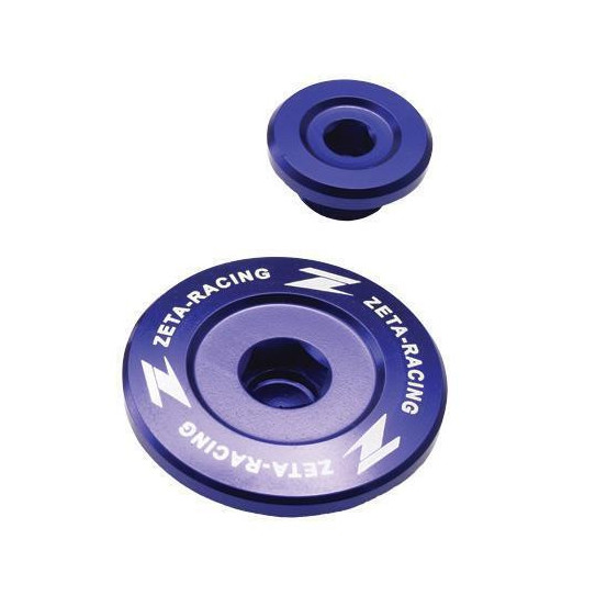 Kit bouchons carters moteur Zeta Kawasaki KFX 400 2003-06, Suzuki DRZ 400 R 2000-16 Bleu