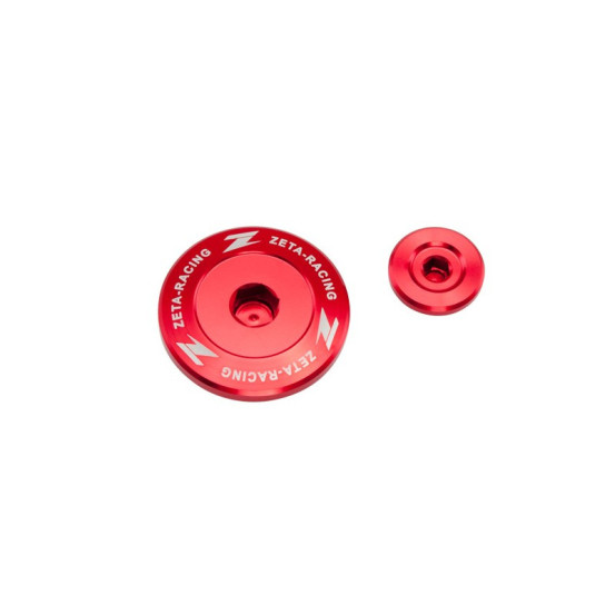 Kit bouchons carters moteur Zeta Yamaha YZF 250/450 2014-2017, WR 250 F 2015-17, WR 450 F 2016-17 Rouge