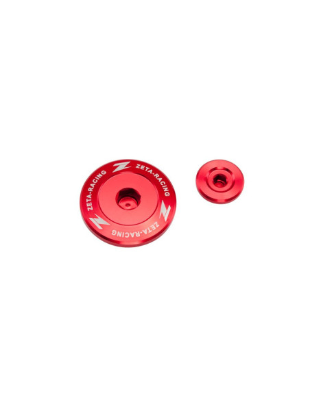 Kit bouchons carters moteur Zeta Yamaha YZF 250/450 2014-2017, WR 250 F 2015-17, WR 450 F 2016-17 Rouge