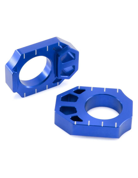 Tendeurs de chaine ZETA Kawasaki KX 125/250, KX 250/450 F, KLX 450 R, Suzuki RMZ 250/450, RMX 450 Z Bleu