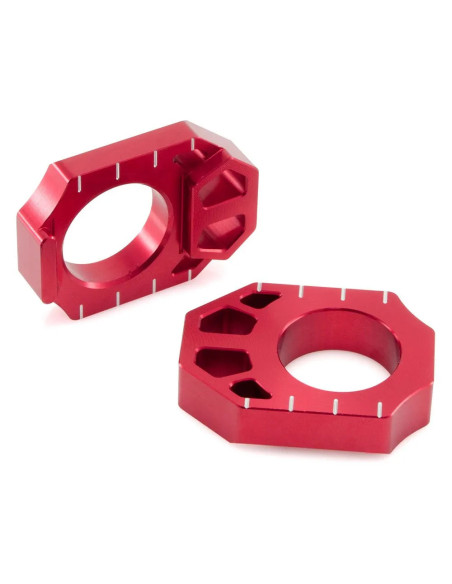 Tendeurs de chaine ZETA Kawasaki KX 125/250, KX 250/450 F, KLX 450 R, Suzuki RMZ 250/450, RMX 450 Z Rouge