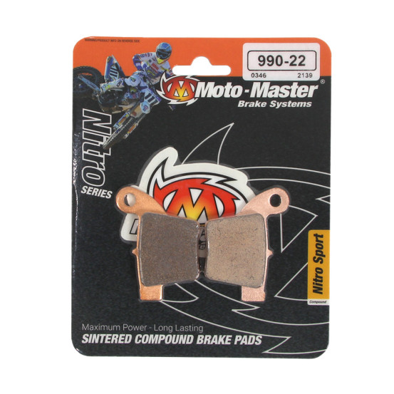 Plaquettes de frein arrière MOTO MASTER métal fritté Nitro Sport pour étrier MOTO MASTER 210104 KTM 65 SX 85 SX