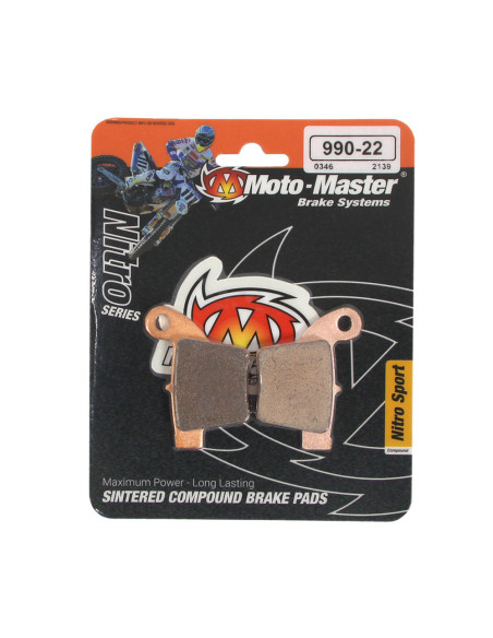 Plaquettes de frein arrière MOTO MASTER métal fritté Nitro Sport pour étrier MOTO MASTER 210104 KTM 65 SX 85 SX