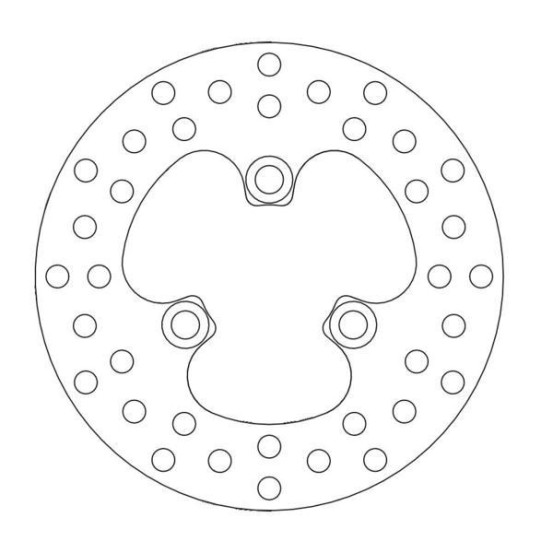 Disque Frein avant MOTO MASTER Round - HONDA 250 / 400 / 450 / 700 TRX