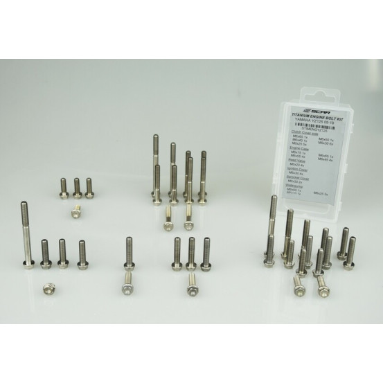 Kit 34 vis moteur titane SCAR Husqvarna 65 TC 2016-2020 KTM 65 SX 2009-2020