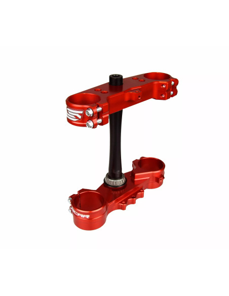 Té de fourche SCAR Ktm SX SX-F Husqvarna TC FC 2023-2026 Gas Gas MC MCF 2024-2026 Offset 22mm Rouge