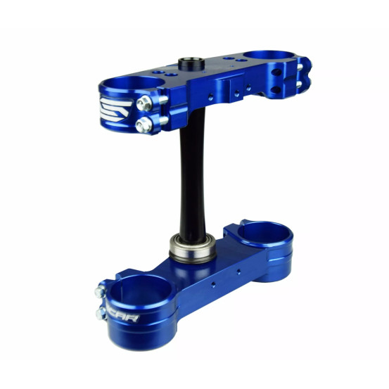 Té de fourche SCAR Ktm SX SX-F Husqvarna TC FC 2023-2026 Offset 22mm Bleu