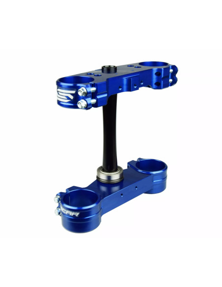 Té de fourche SCAR Ktm SX SX-F Husqvarna TC FC 2023-2026 Offset 22mm Bleu
