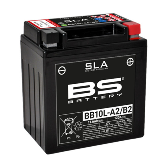 Batterie moto 12v BS BB10L-A2/B2 SLA activée usine