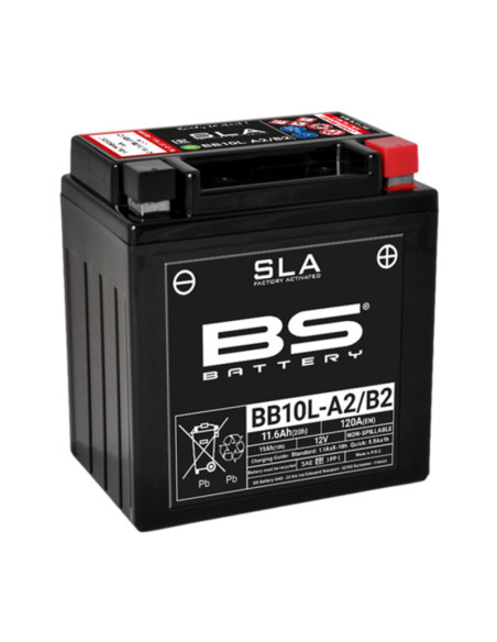 Batterie moto 12v BS BB10L-A2/B2 SLA activée usine
