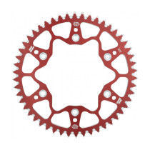 Couronne MOTO MASTER alu anti-boue - Pas 520 - Rouge - SUZUKI RM RMZ DRZ