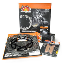 Kit frein avant oversize 270mm MOTO MASTER - Patte de déport + plaquettes incluses - HONDA 125 / 250 CR 250 / 450 CRF-R