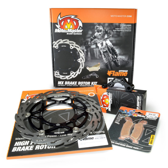 Kit frein avant oversize 270mm MOTO MASTER - Patte de déport + plaquettes incluses - HONDA 125 / 250 CR 250 / 450 CRF-R