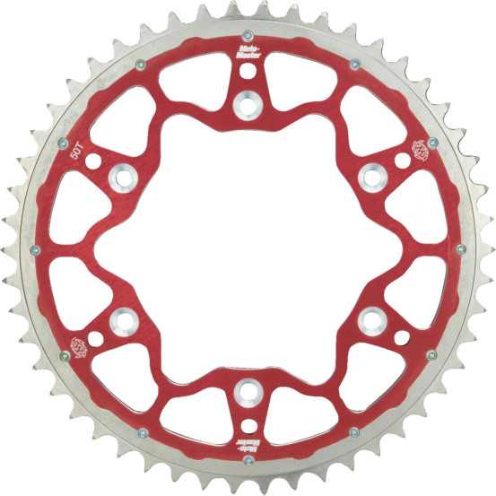 Couronne MOTO MASTER Bi-métal - Pas 520 - Rouge - HONDA CR CRF BETA RR