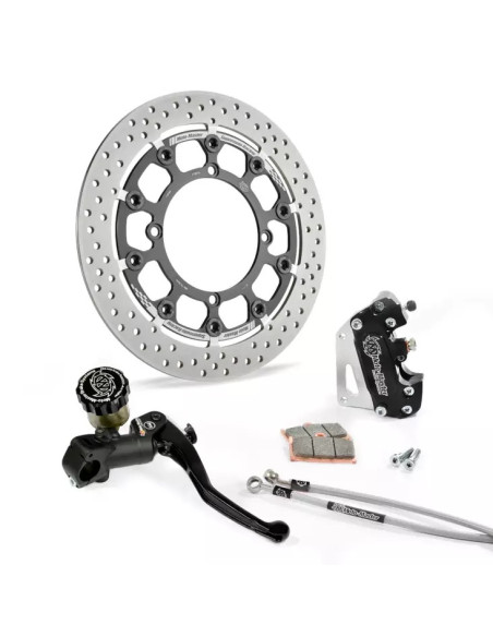 Kit frein avant complet supermotard MOTO MASTER - Disque Halo T-Floater 320mm - Option MC RMC-R - TM RACING (sans éclairage)