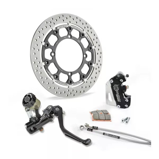 Kit frein avant complet supermotard MOTO MASTER - Disque Halo T-Floater 320mm - Option MC RMC-R - HONDA (avec éclairage)