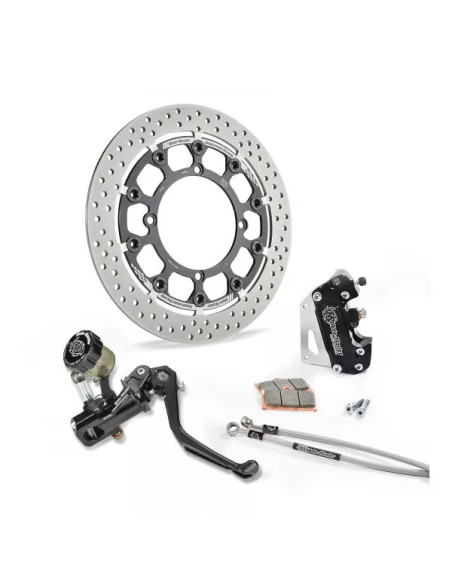 Kit frein avant complet supermotard MOTO MASTER - Disque Halo T-Floater 320mm - Option MC RMC-R - HONDA (avec éclairage)
