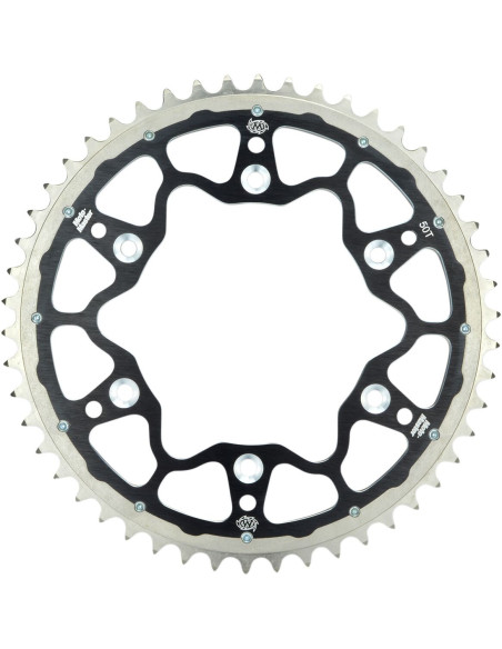 Couronne MOTO MASTER Bi-métal - Pas 520 - Noir - YZF WRF