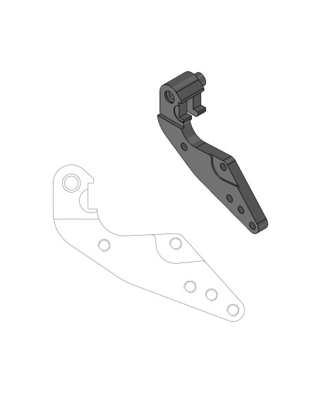 Patte de déport étrier origine pour disque 298mm Rally Dakar MOTO MASTER - Pour étrier avant BREMBO - HUSQVARNA / KTM