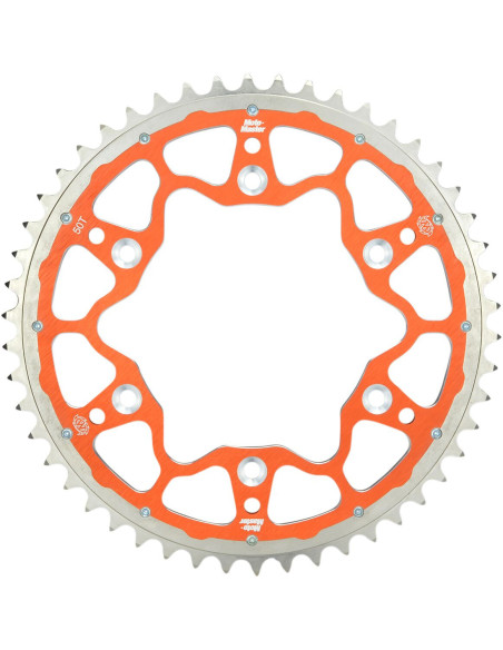 Couronne MOTO MASTER Bi-métal - Pas 420 - Orange - KTM 65 SX