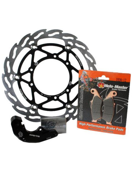Kit frein avant oversize 270mm MOTO MASTER - Patte de déport étrier BREMBO + plaquettes incluses - HUSABERG - HUSQVARNA - KTM