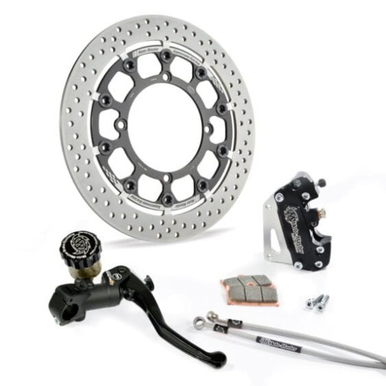 Kit frein avant complet supermotard MOTO MASTER - Disque Halo T-Floater 320mm - Option MC RMC-R - KAWASAKI (sans éclairage)